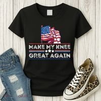 Make My Knee Great Again Funny Surgery Injury Recovery Women's T-Shirt thumb 3