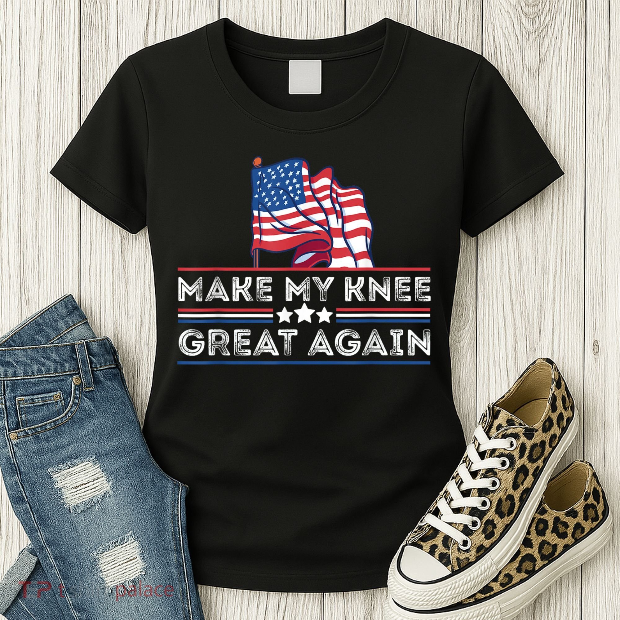 Make My Knee Great Again Funny Surgery Injury Recovery Women's T-Shirt