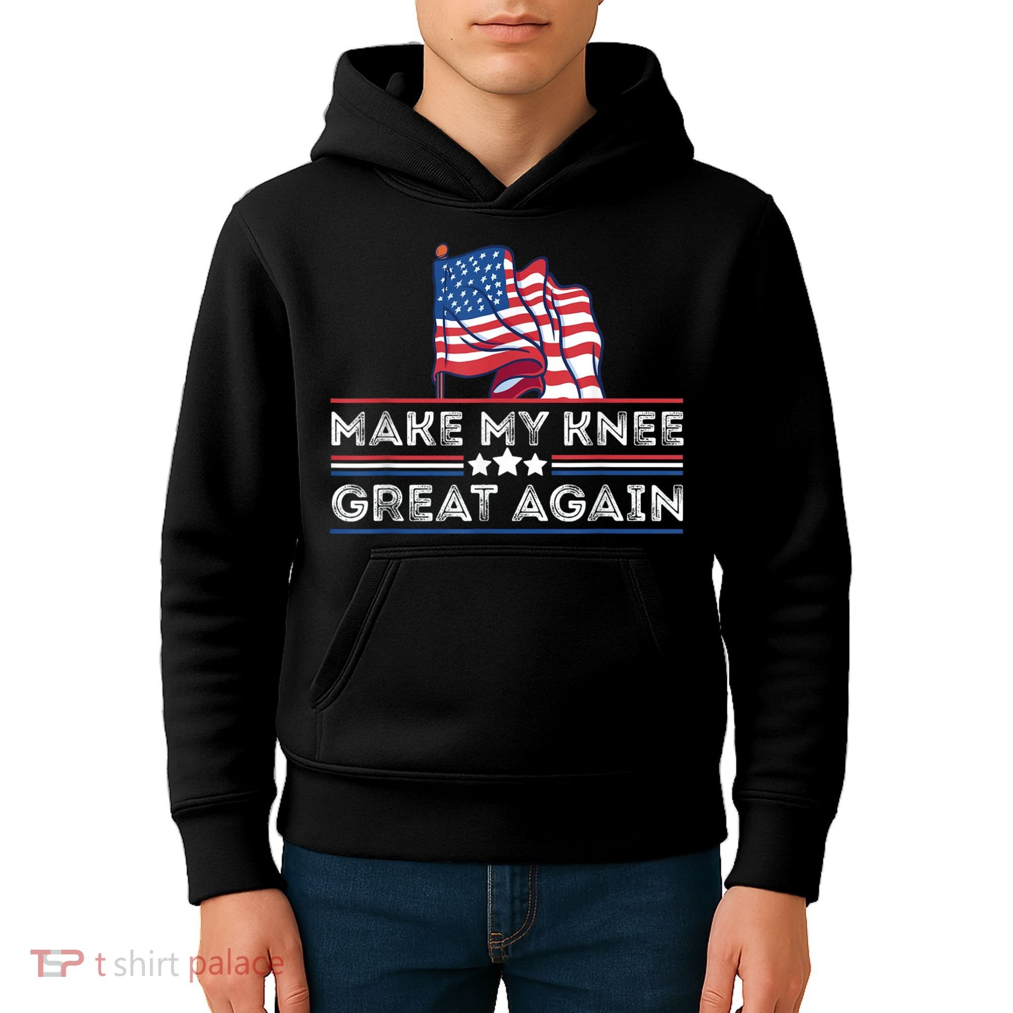 Make My Knee Great Again Funny Surgery Injury Recovery Kids Hoodie