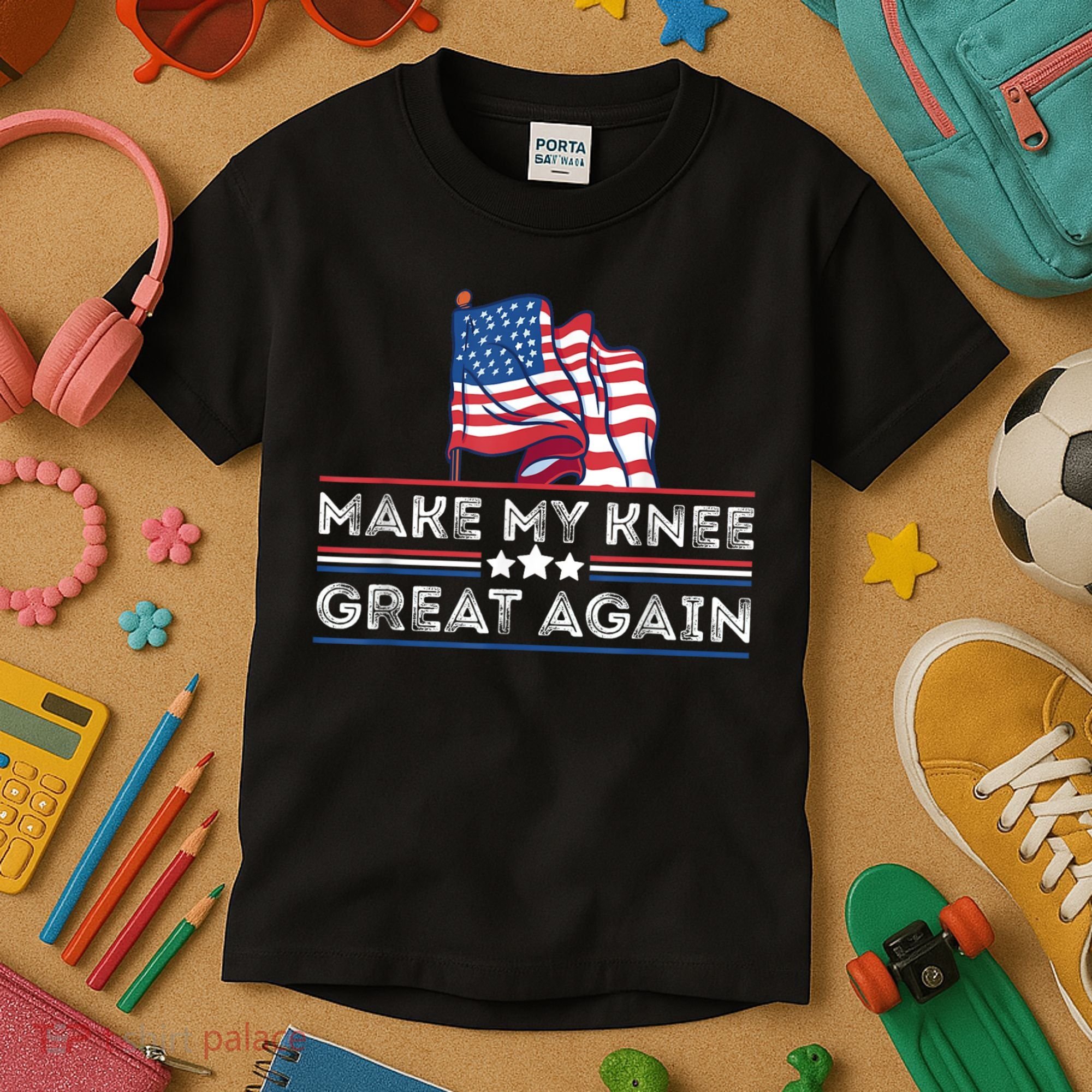Make My Knee Great Again Funny Surgery Injury Recovery Kids T-Shirt