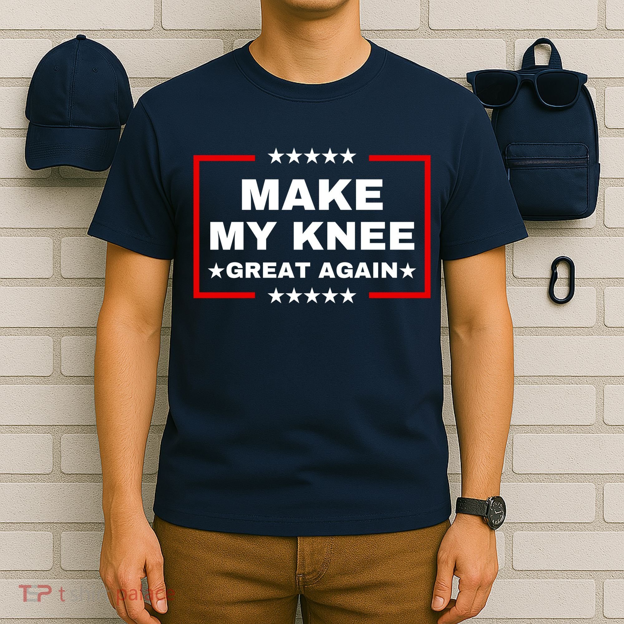 Make My Knee Great Again Funny Trump Injury Recovery Gift T-Shirt