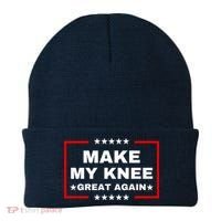 Make My Knee Great Again Funny Trump Injury Recovery Gift Beanie thumb 0