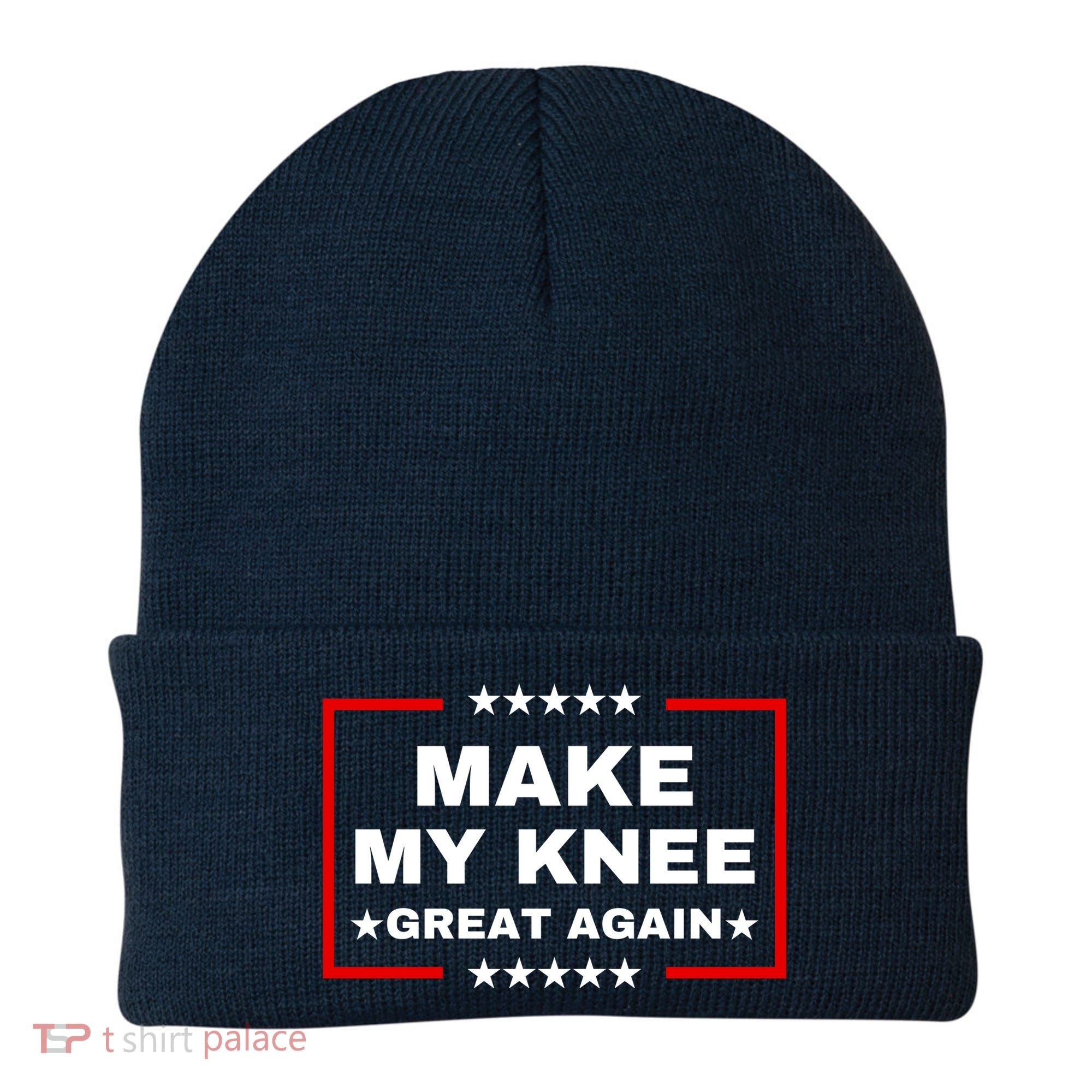 Make My Knee Great Again Funny Trump Injury Recovery Gift Beanie