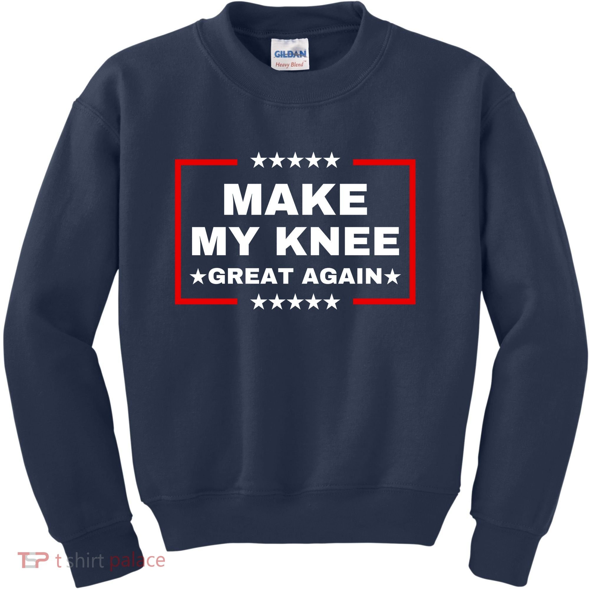 Make My Knee Great Again Funny Trump Injury Recovery Gift Kids Sweatshirt