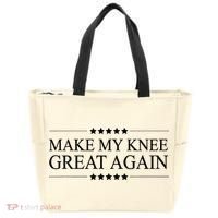 MAKE MY KNEE GREAT AGAIN Funny Surgery Gift Tote Bag thumb 0
