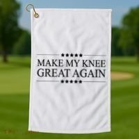 MAKE MY KNEE GREAT AGAIN Funny Surgery Gift Golf Towel thumb 1