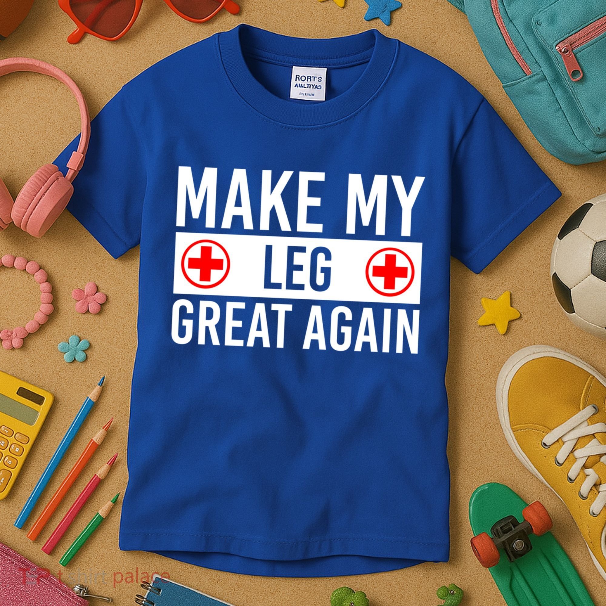 Make My Leg Great Again Broken Leg Meaningful Gift Kids T-Shirt