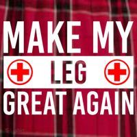 Make My Leg Great Again Broken Leg Meaningful Gift Women's Flannel Plaid Pajama Pants thumb 2
