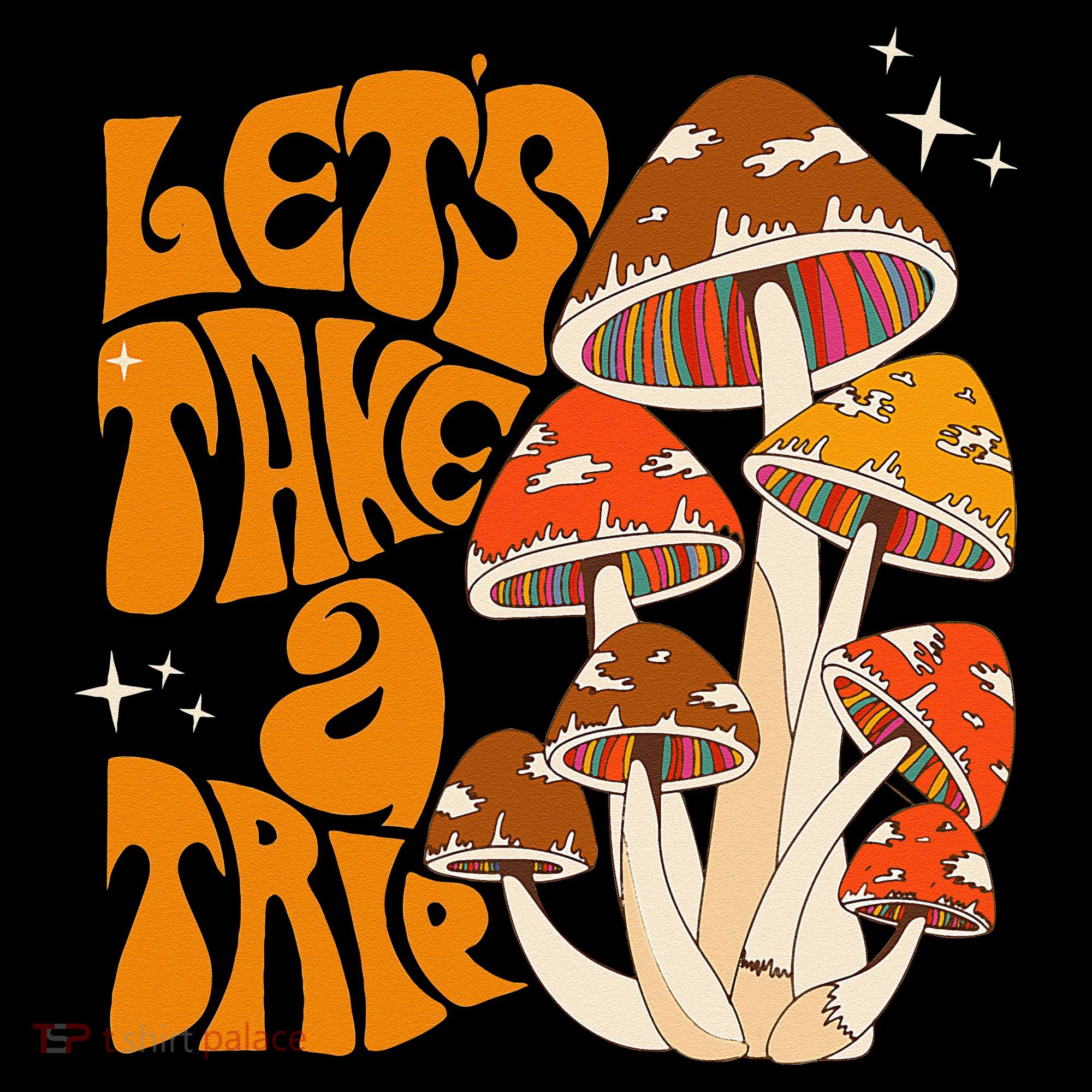 Magic Mushroom Lets Take Trip Psychedelic Rave Trippy Apron