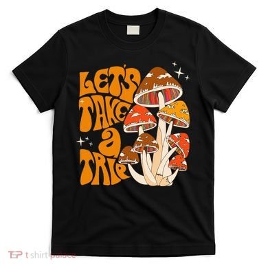 Magic Mushroom Lets Take Trip Psychedelic Rave Trippy T-Shirt