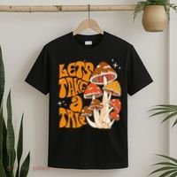 Magic Mushroom Lets Take Trip Psychedelic Rave Trippy T-Shirt thumb 2