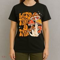 Magic Mushroom Lets Take Trip Psychedelic Rave Trippy T-Shirt thumb 4