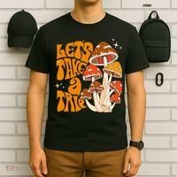 Magic Mushroom Lets Take Trip Psychedelic Rave Trippy T-Shirt thumb 6