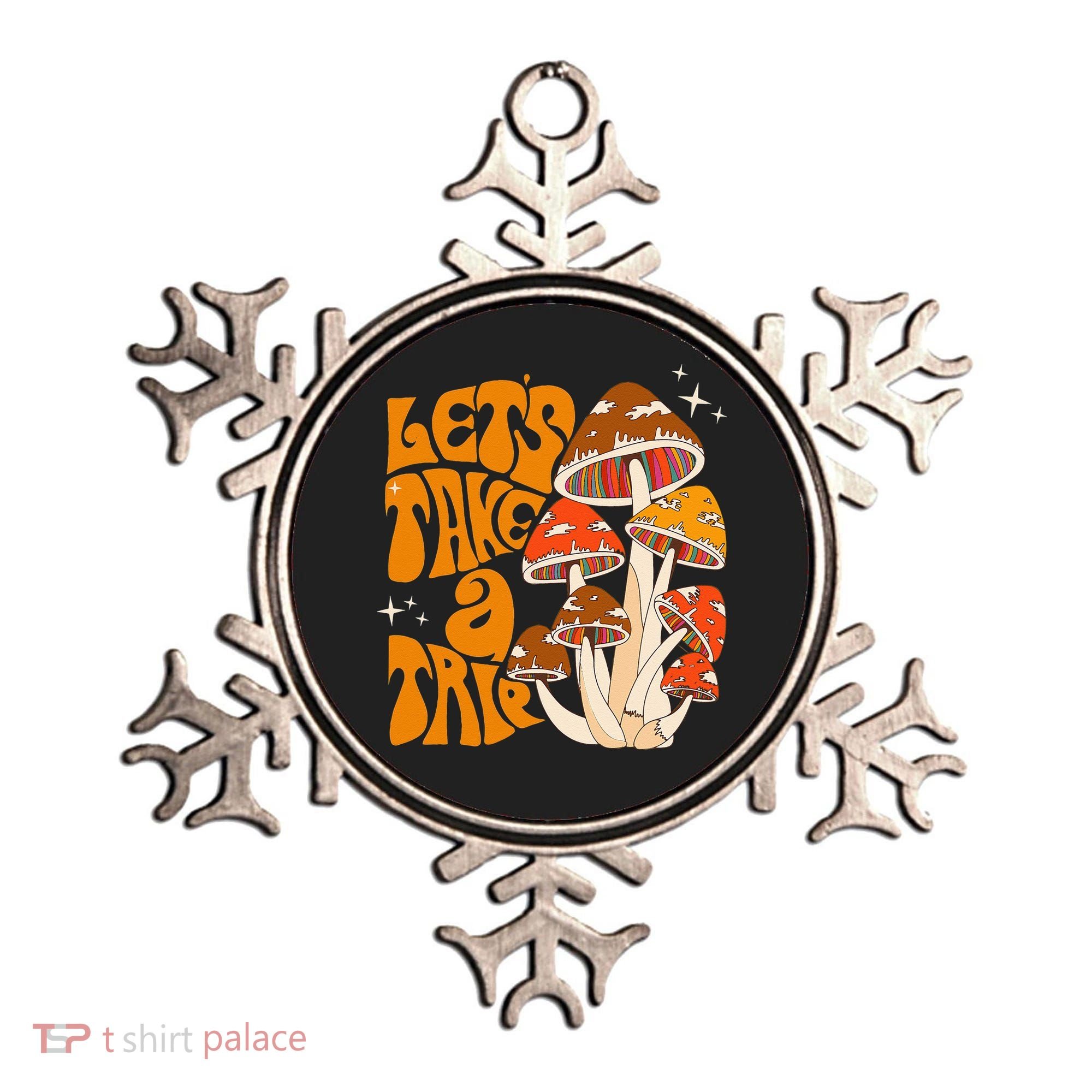 Magic Mushroom Lets Take Trip Psychedelic Rave Trippy Ornament