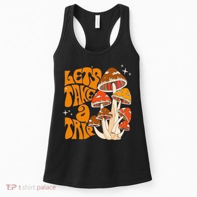 Magic Mushroom Lets Take Trip Psychedelic Rave Trippy Women's Tank Top