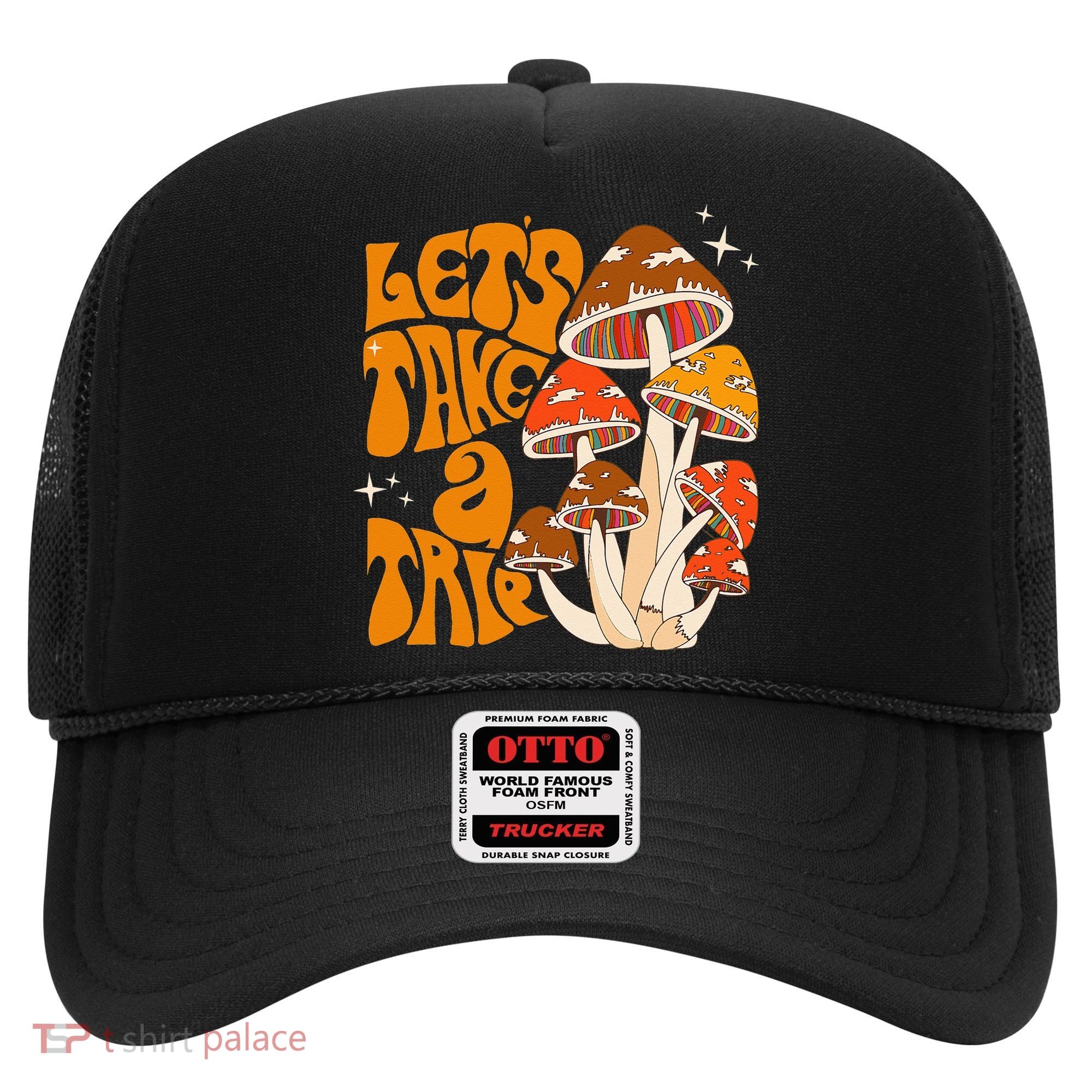 Magic Mushroom Lets Take Trip Psychedelic Rave Trippy Hat
