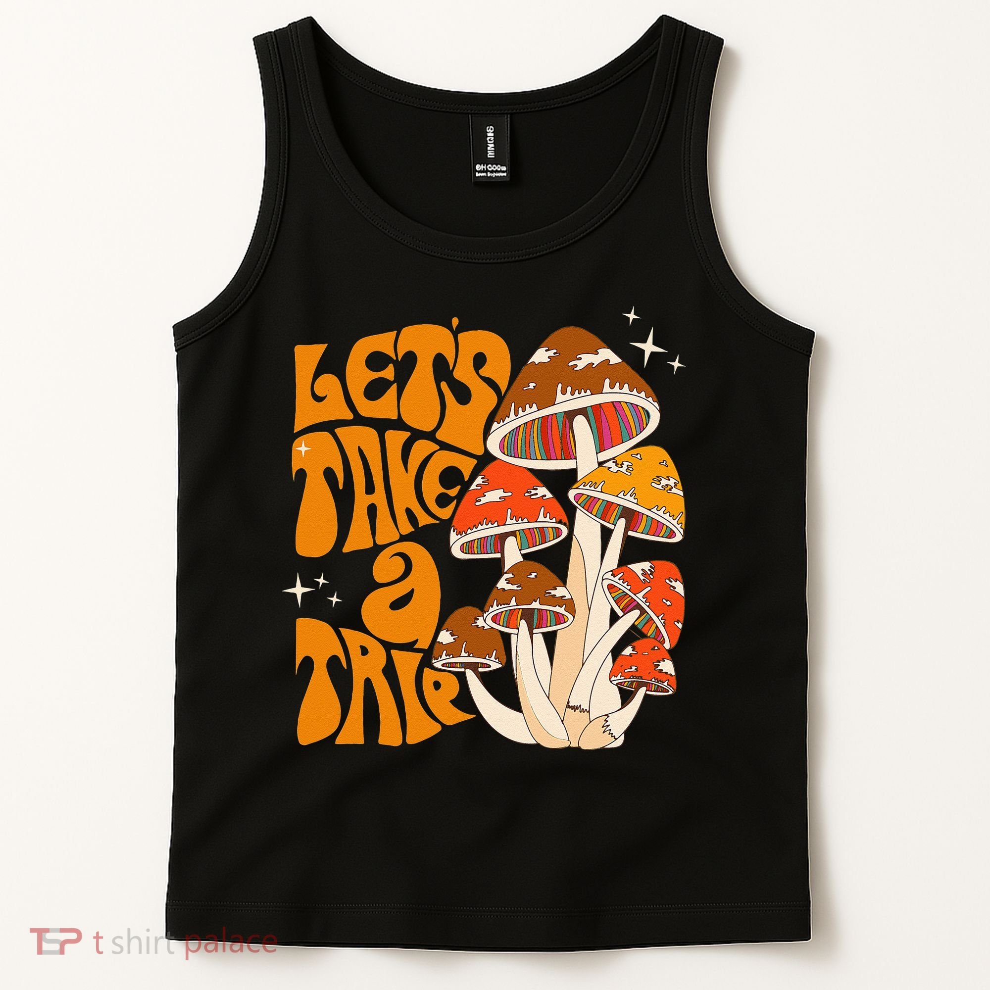 Magic Mushroom Lets Take Trip Psychedelic Rave Trippy Tank Top