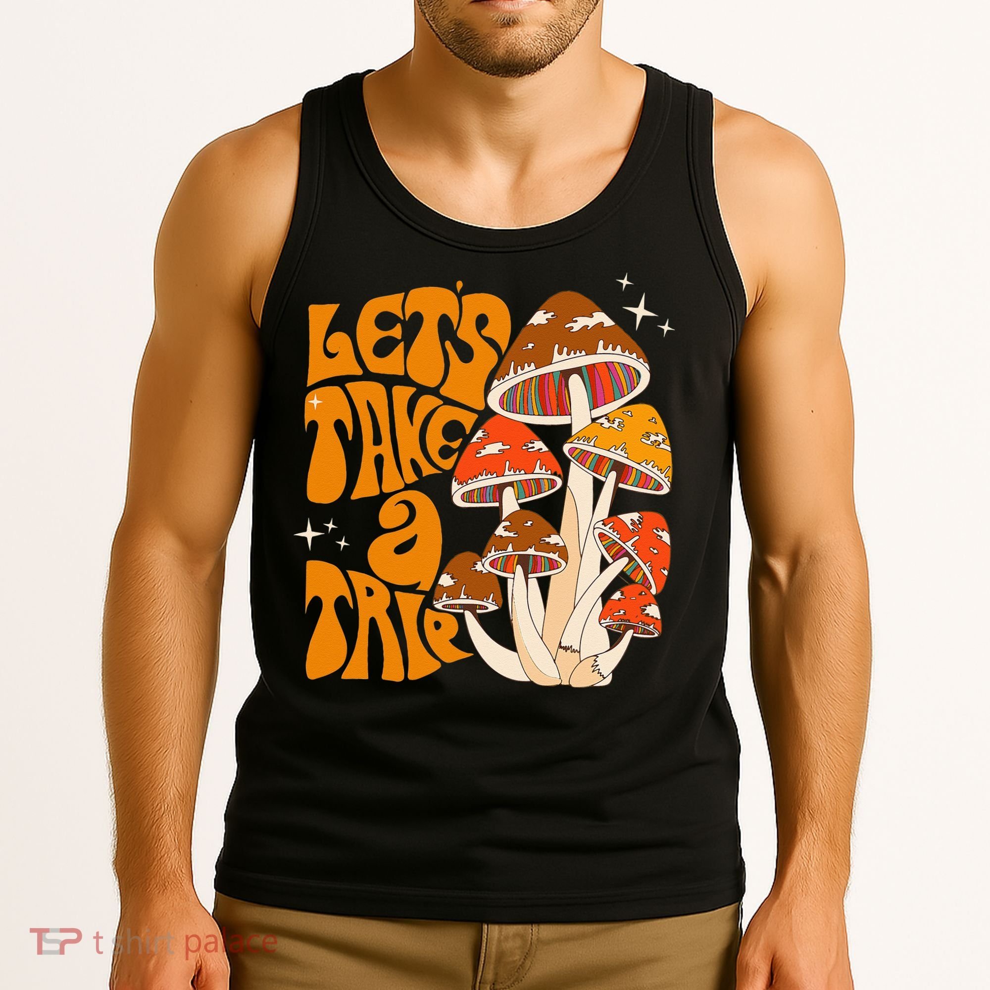 Magic Mushroom Lets Take Trip Psychedelic Rave Trippy Tank Top