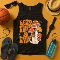 Magic Mushroom Lets Take Trip Psychedelic Rave Trippy Tank Top thumb 4