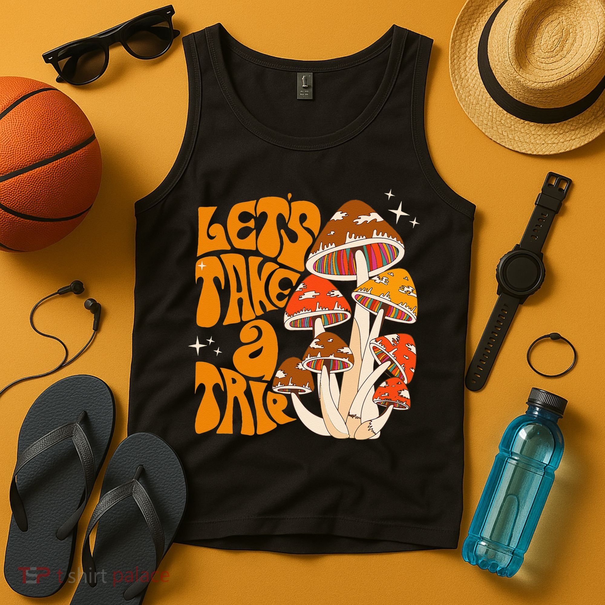 Magic Mushroom Lets Take Trip Psychedelic Rave Trippy Tank Top