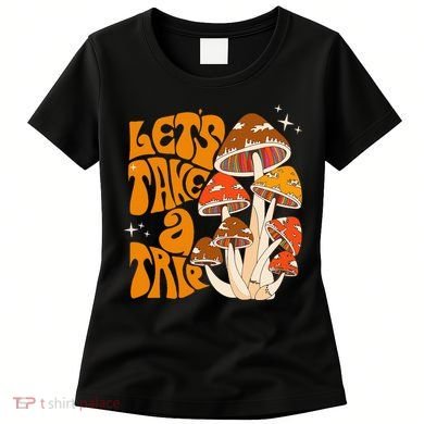Magic Mushroom Lets Take Trip Psychedelic Rave Trippy Women's T-Shirt