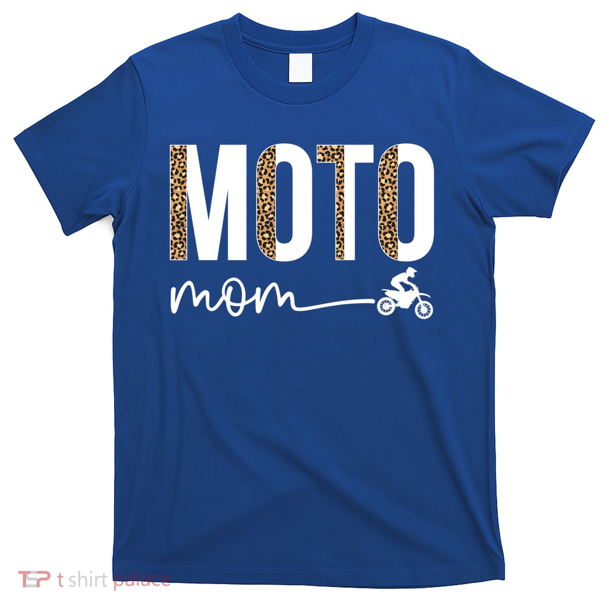 Moto Mom Leopard Motocross Mom Motocross Mother Cool Gift T-Shirt
