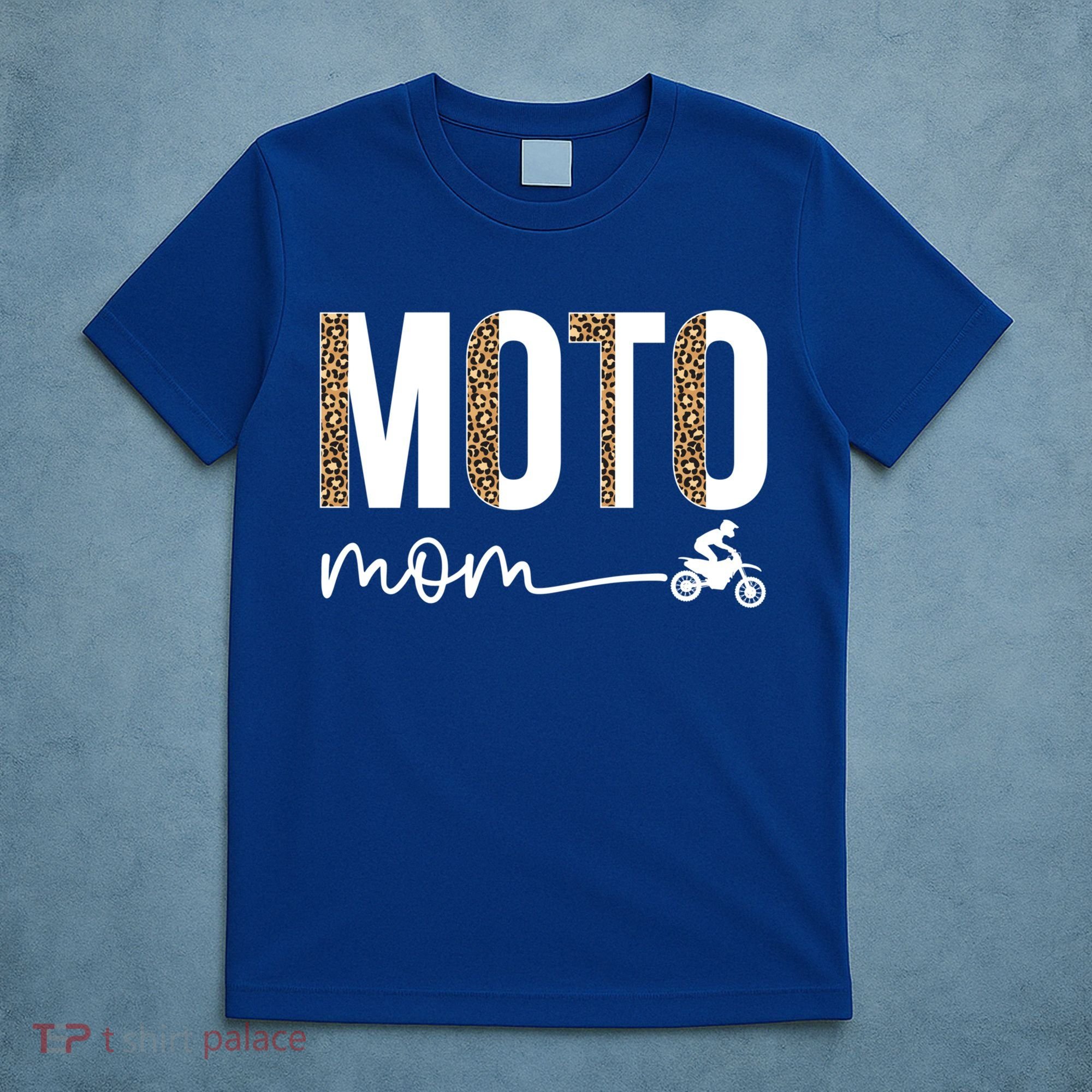 Moto Mom Leopard Motocross Mom Motocross Mother Cool Gift T-Shirt