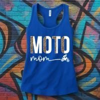 Moto Mom Leopard Motocross Mom Motocross Mother Cool Gift Women's Tank Top thumb 3