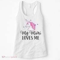 My Mimi Loves Me Girl Unicorn Granddaughter Women's Tank Top thumb 0