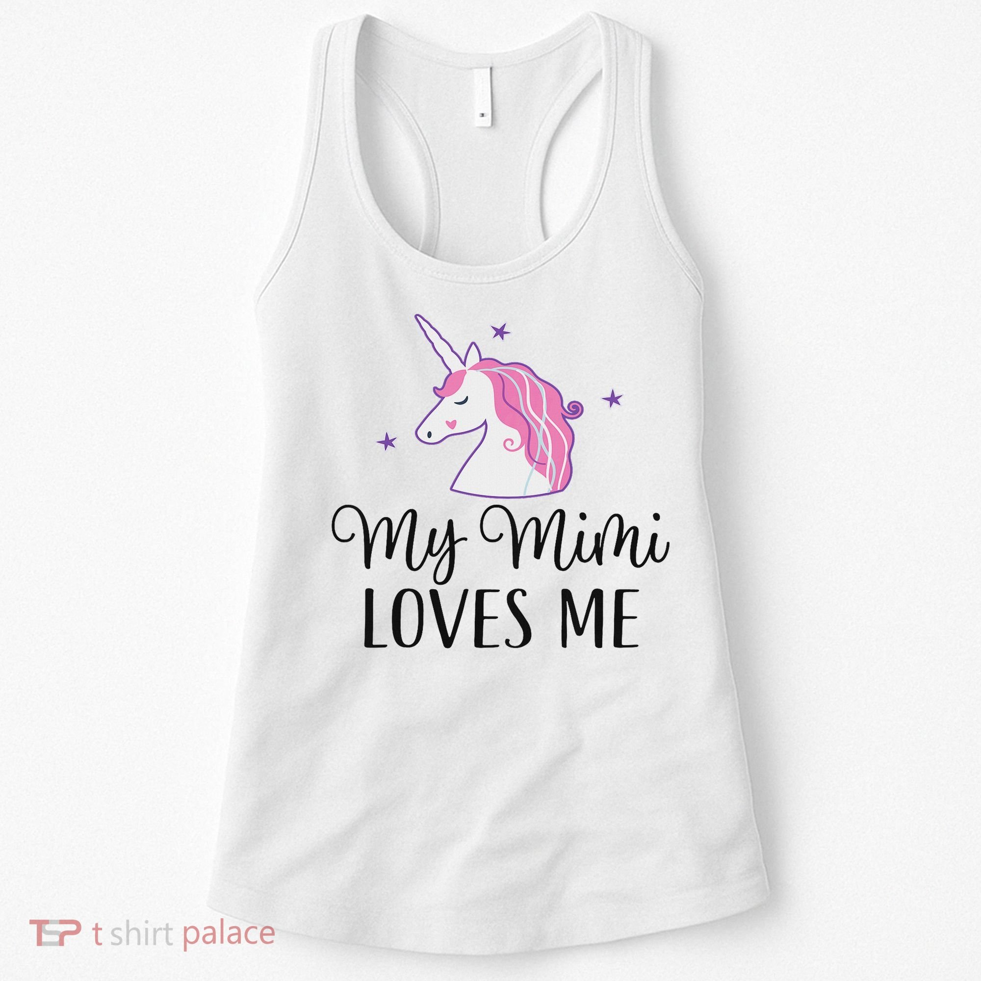 My Mimi Loves Me Girl Unicorn Granddaughter Women's Tank Top