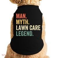 Man Myth Lawn Care Legend Funny Mowing Gardener Dad Retro Doggie Tank thumb 0