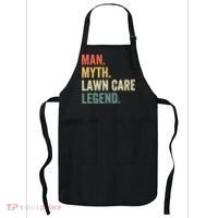 Man Myth Lawn Care Legend Funny Mowing Gardener Dad Retro Apron thumb 0