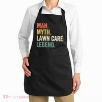 Man Myth Lawn Care Legend Funny Mowing Gardener Dad Retro Apron thumb 2