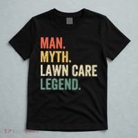 Man Myth Lawn Care Legend Funny Mowing Gardener Dad Retro T-Shirt thumb 5