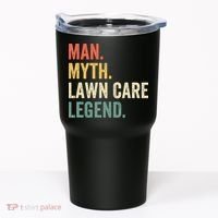 Man Myth Lawn Care Legend Funny Mowing Gardener Dad Retro Tumbler thumb 0