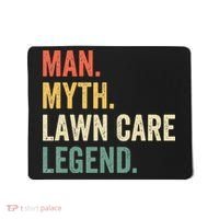 Man Myth Lawn Care Legend Funny Mowing Gardener Dad Retro Mousepad thumb 0