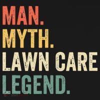Man Myth Lawn Care Legend Funny Mowing Gardener Dad Retro Mousepad thumb 1