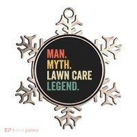 Man Myth Lawn Care Legend Funny Mowing Gardener Dad Retro Ornament thumb 0
