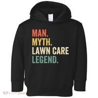 Man Myth Lawn Care Legend Funny Mowing Gardener Dad Retro Toddler Hoodie thumb 0