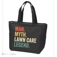 Man Myth Lawn Care Legend Funny Mowing Gardener Dad Retro Tote Bag thumb 3