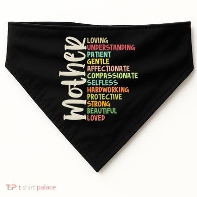 Mother Meaning Loving Gift USA-Made Doggie Bandana