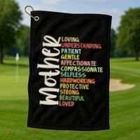 Mother Meaning Loving Gift Golf Towel thumb 1