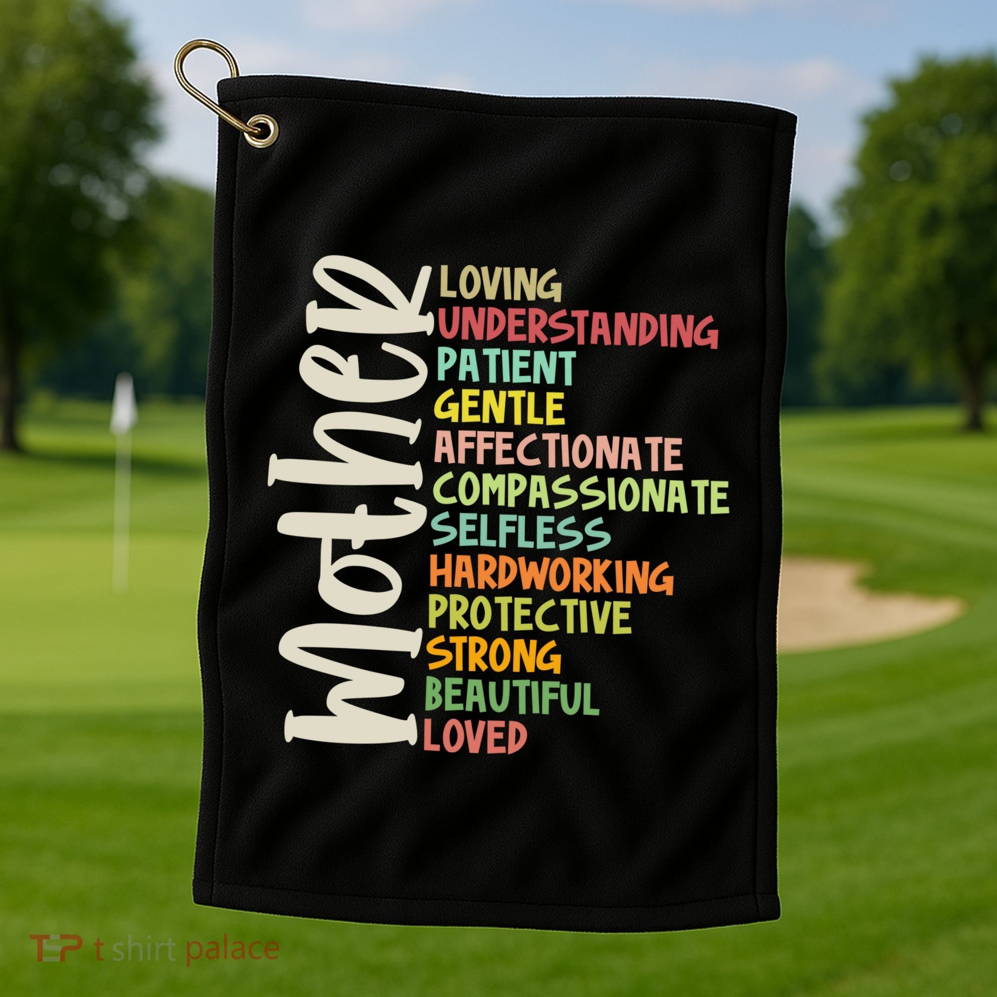 Mother Meaning Loving Gift Golf Towel