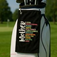 Mother Meaning Loving Gift Golf Towel thumb 2