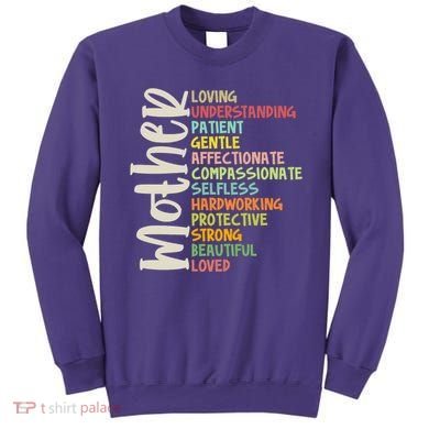 Mother Meaning Loving Gift Sweatshirt