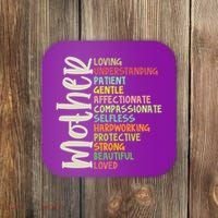 Mother Meaning Loving Gift Coaster thumb 0