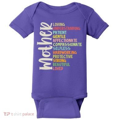 Mother Meaning Loving Gift Baby Bodysuit