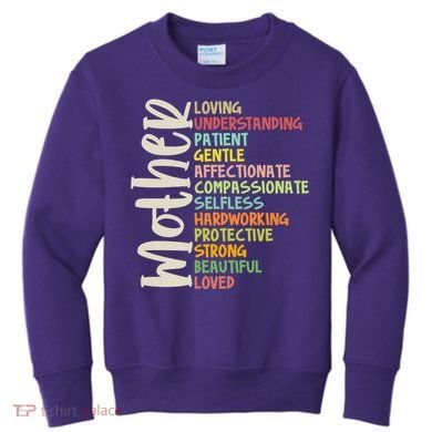 Mother Meaning Loving Gift Kids Sweatshirt