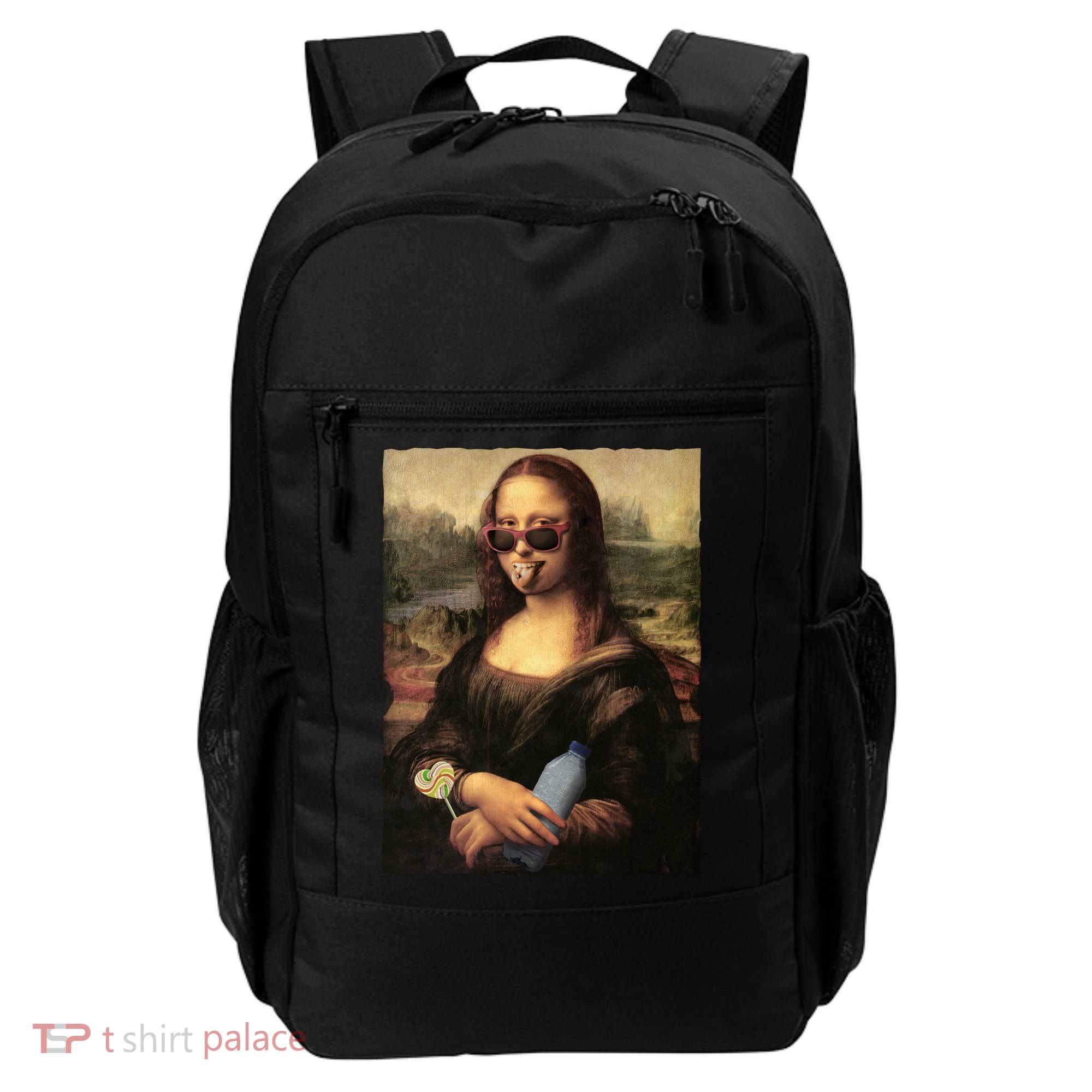 Modern Mona Lisa Tongue Ring Backpack