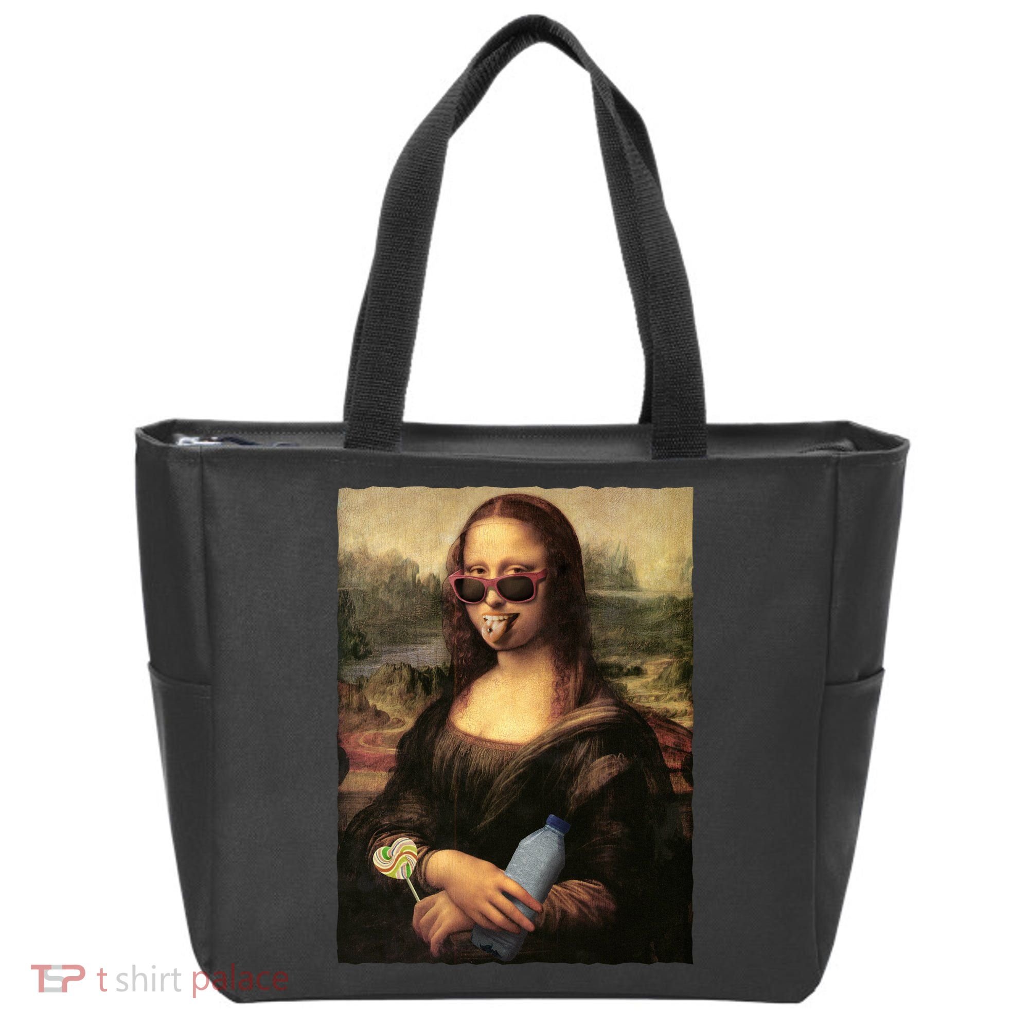 Modern Mona Lisa Tongue Ring Tote Bag